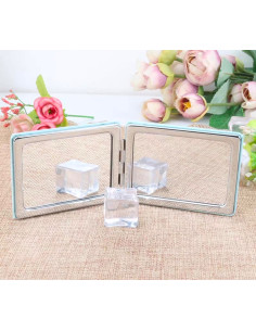 Eleganckie Składane Dwustronne Lusterko kieszonkowe do... 2