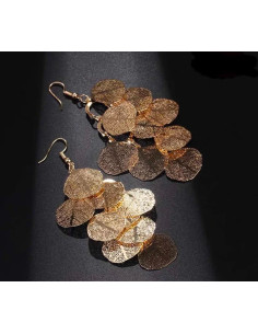 Kolczyki MAXI zwiewne ZŁOTE LISTKI 2