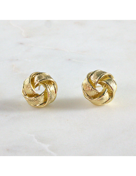 Kolczyki ZŁOTY WĘZEŁ SUPEŁ 1,2 cm Lolita Accessories srebrny sztyft 925