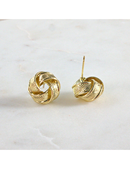 Kolczyki ZŁOTY WĘZEŁ SUPEŁ 1,2 cm Lolita Accessories srebrny sztyft 925