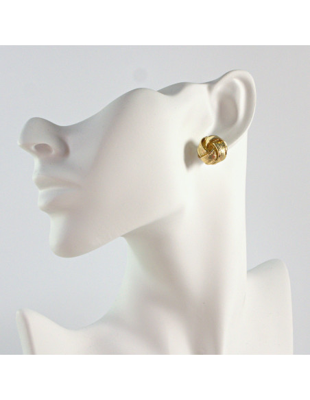 Kolczyki ZŁOTY WĘZEŁ SUPEŁ 1,2 cm Lolita Accessories srebrny sztyft 925