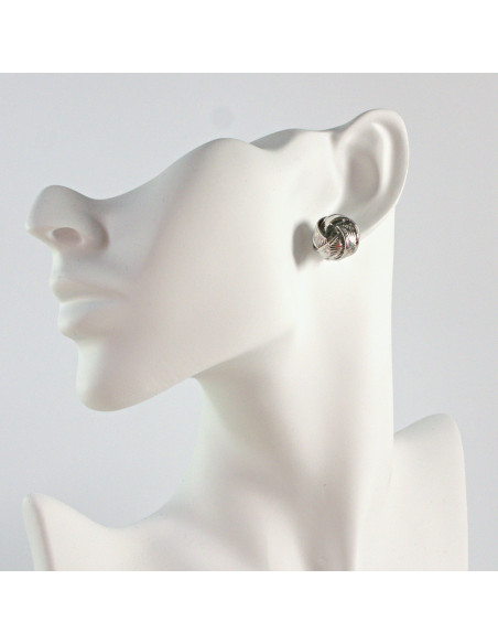 Kolczyki SREBRNY WĘZEŁ SUPEŁ 1,2 cm Lolita Accessories srebrny sztyft 925