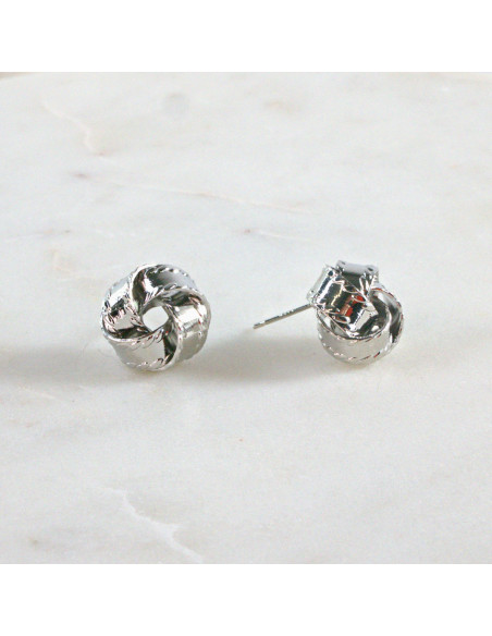 Kolczyki SREBRNY WĘZEŁ SUPEŁ 1 cm Lolita Accessories srebrny sztyft 925