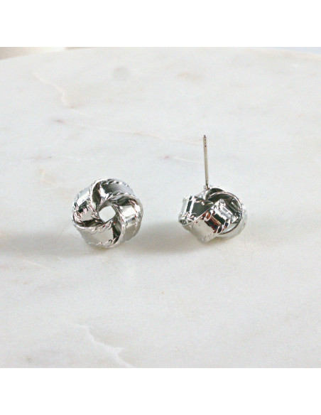 Kolczyki SREBRNY WĘZEŁ SUPEŁ 1 cm Lolita Accessories srebrny sztyft 925