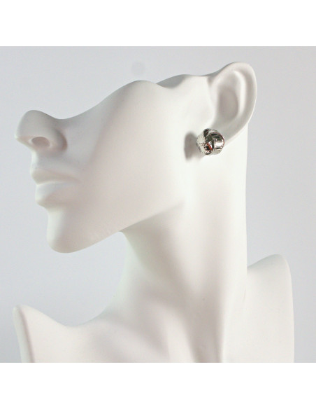 Kolczyki SREBRNY WĘZEŁ SUPEŁ 1 cm Lolita Accessories srebrny sztyft 925