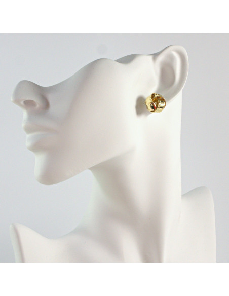 Kolczyki ZŁOTY WĘZEŁ SUPEŁ 1 cm Lolita Accessories srebrny sztyft 925