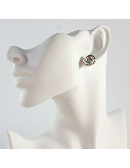 Kolczyki SREBRNY WĘZEŁ SUPEŁ 1,2 cm Lolita Accessories srebrny sztyft 925