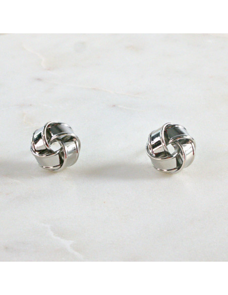 Kolczyki SREBRNY WĘZEŁ SUPEŁ 1,2 cm Lolita Accessories srebrny sztyft 925