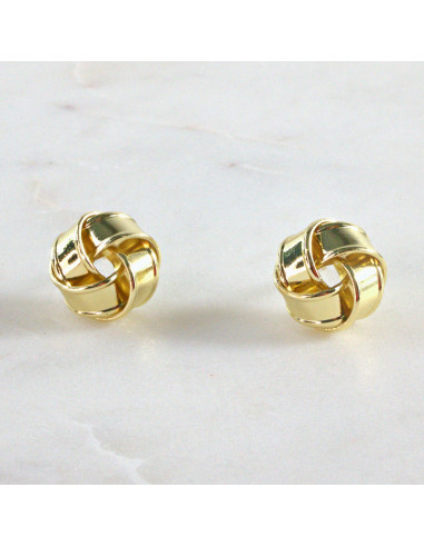 Kolczyki ZŁOTY WĘZEŁ SUPEŁ 1,2 cm Lolita Accessories srebrny sztyft 925