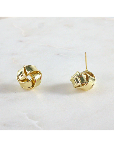 Kolczyki ZŁOTY WĘZEŁ SUPEŁ 1,2 cm Lolita Accessories srebrny sztyft 925