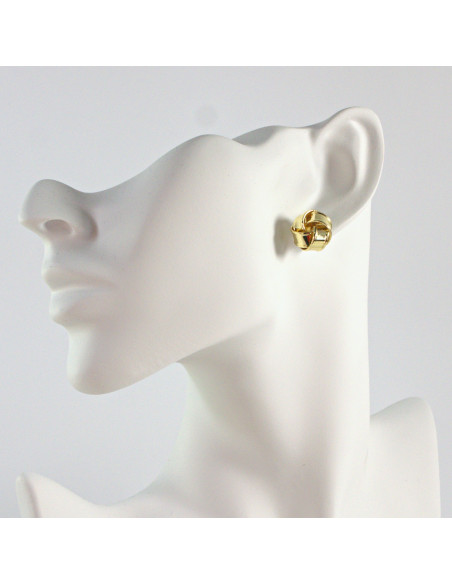 Kolczyki ZŁOTY WĘZEŁ SUPEŁ 1,2 cm Lolita Accessories srebrny sztyft 925