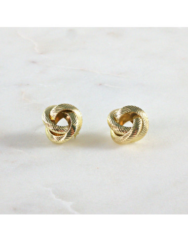 Kolczyki ZŁOTY WĘZEŁ SUPEŁ 1,2 cm Lolita Accessories srebrny sztyft 925