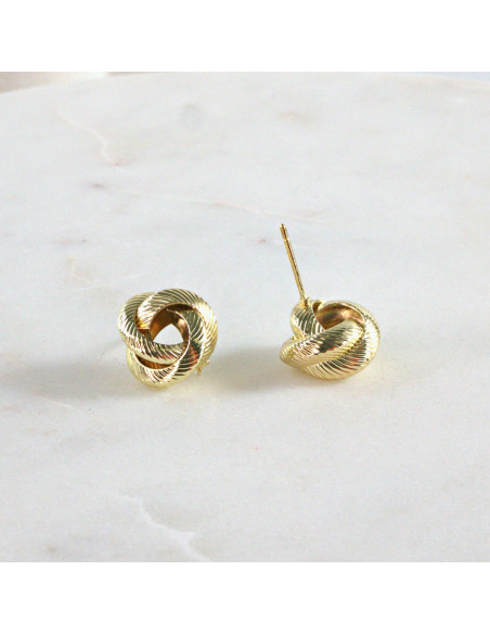 Kolczyki ZŁOTY WĘZEŁ SUPEŁ 1,2 cm Lolita Accessories srebrny sztyft 925