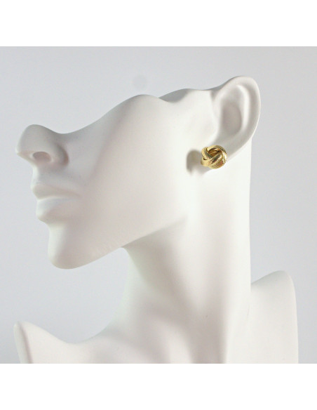 Kolczyki ZŁOTY WĘZEŁ SUPEŁ 1,2 cm Lolita Accessories srebrny sztyft 925