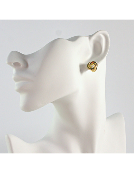 Kolczyki ZŁOTY WĘZEŁ SUPEŁ 1 cm Lolita Accessories srebrny sztyft 925