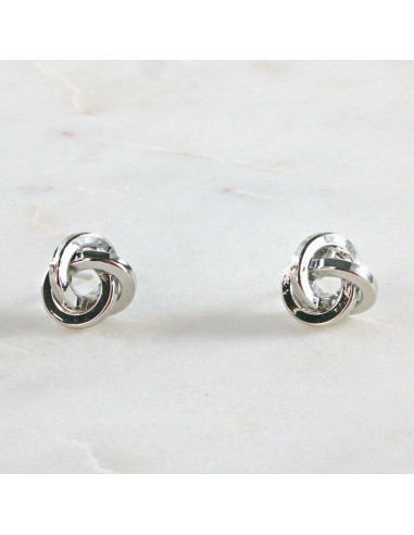Kolczyki SREBRNY WĘZEŁ SUPEŁ 1 cm Lolita Accessories srebrny sztyft 925