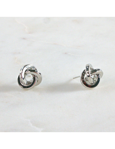 Kolczyki SREBRNY WĘZEŁ SUPEŁ 1 cm Lolita Accessories srebrny sztyft 925