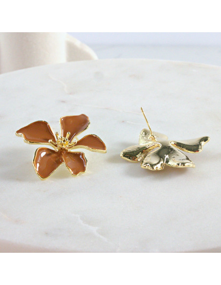 Kolczyki dwustronne Kwiaty  Lolita Akcesoria  srebrny sztyft 925