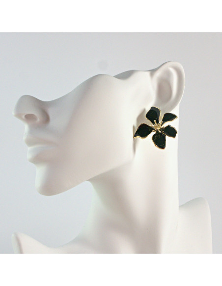 Kolczyki dwustronne Kwiaty  Lolita Akcesoria  srebrny sztyft 925