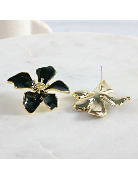 Kolczyki dwustronne Kwiaty  Lolita Akcesoria  srebrny sztyft 925