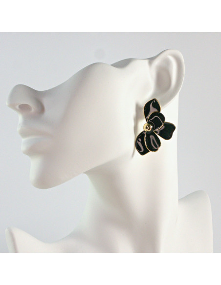 Kolczyki  Dwustronne Kwiaty  Lolita Akcesoria  srebrny sztyft 925