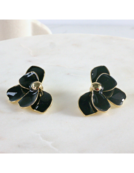 Kolczyki  Dwustronne Kwiaty  Lolita Akcesoria  srebrny sztyft 925