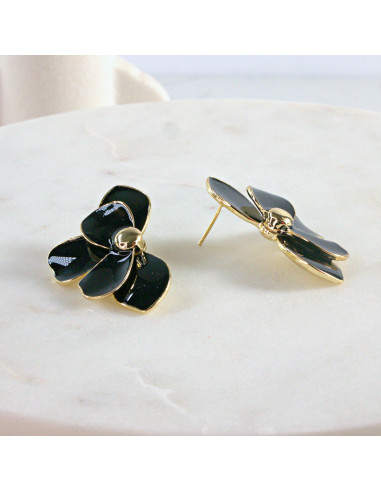 Kolczyki  Dwustronne Kwiaty  Lolita Akcesoria...