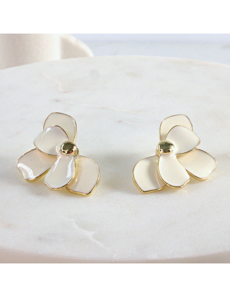 Kolczyki  Dwustronne Kwiaty  Lolita Akcesoria  srebrny sztyft 925