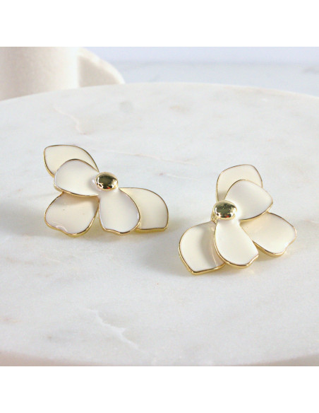 Kolczyki  Dwustronne Kwiaty  Lolita Akcesoria  srebrny sztyft 925