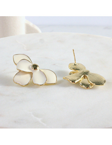 Kolczyki  Dwustronne Kwiaty  Lolita Akcesoria...