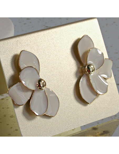 Kolczyki  Dwustronne Kwiaty  Lolita Akcesoria  srebrny sztyft 925