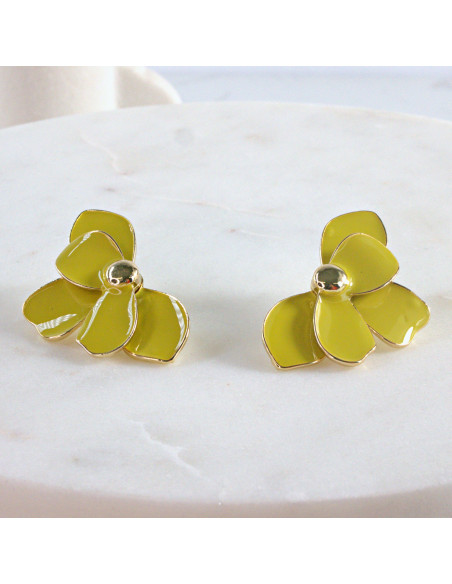 Kolczyki  Dwustronne Kwiaty  Lolita Akcesoria  srebrny sztyft 925