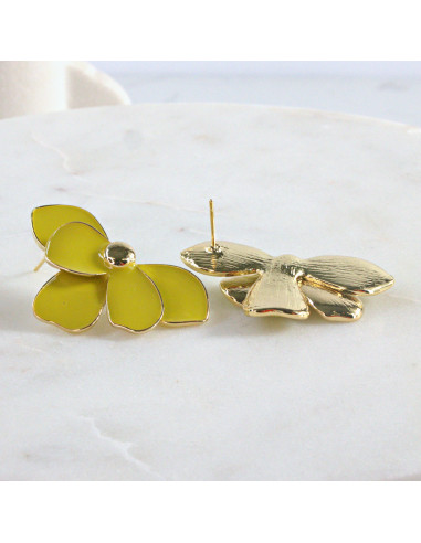 Kolczyki  Dwustronne Kwiaty  Lolita Akcesoria...