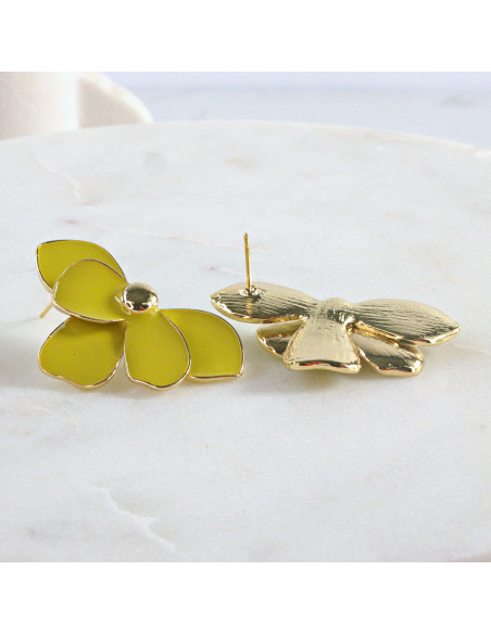 Kolczyki  Dwustronne Kwiaty  Lolita Akcesoria  srebrny sztyft 925