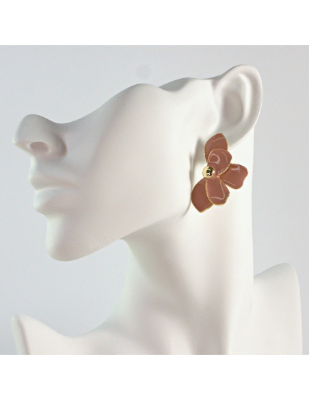 Kolczyki  Dwustronne Kwiaty  Lolita Akcesoria  srebrny sztyft 925