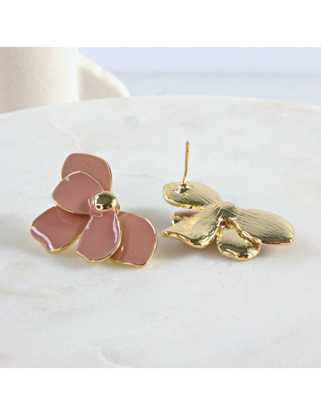 Kolczyki  Dwustronne Kwiaty  Lolita Akcesoria  srebrny sztyft 925