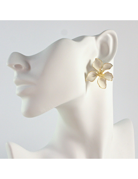 Kolczyki   Kwiaty  Lolita Akcesoria  srebrny sztyft 925