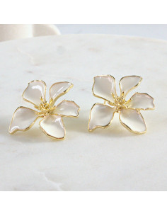 Kolczyki   Kwiaty  Lolita Akcesoria  srebrny sztyft 925 2