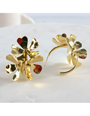 Kolczyki ze stali chirurgicznej  Kwiaty MAXI...