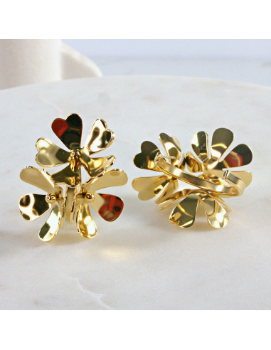 Kolczyki ze stali chirurgicznej  Kwiaty MAXI...