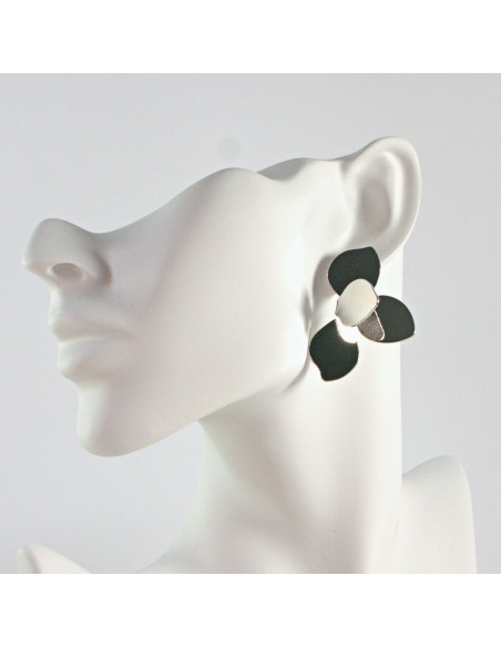 Kolczyki SREBRNE Kwiaty MAXI  Lolita Akcesoria