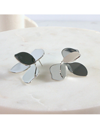 Kolczyki SREBRNE Kwiaty MAXI  Lolita Akcesoria