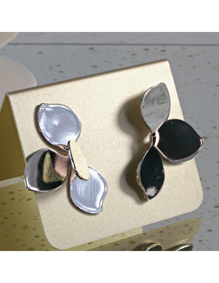 Kolczyki SREBRNE Kwiaty MAXI  Lolita Akcesoria