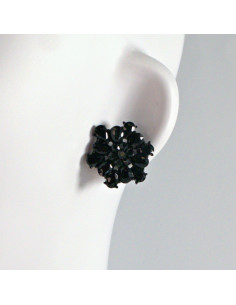 Kolczyki WIECZOROWE  czarne Kwiaty  Lolita Akcesoria