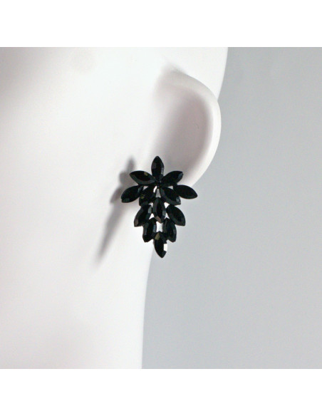 Kolczyki WIECZOROWE  Czarne  Winogrona Lolita Akcesoria