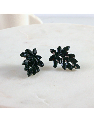 Kolczyki WIECZOROWE  Czarne  Winogrona Lolita...