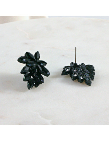 Kolczyki WIECZOROWE  Czarne  Winogrona Lolita...