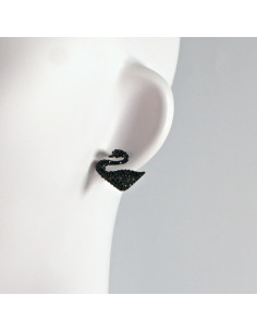 Kolczyki WIECZOROWE  czarne Łabędzie Lolita Akcesoria