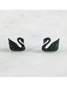 Kolczyki WIECZOROWE  czarne Łabędzie Lolita Akcesoria 2