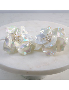 Kolczyki Kwiaty MAXI BIAŁE Lolita Akcesoria 2